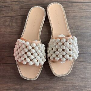 Kelly & Katie Pearl Embellished Sandals